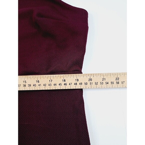 TORRID Dress SZ 2 (18 20) Lace Up Back Bodycon Burgundy Knee Length Sleeveless - Picture 6 of 6